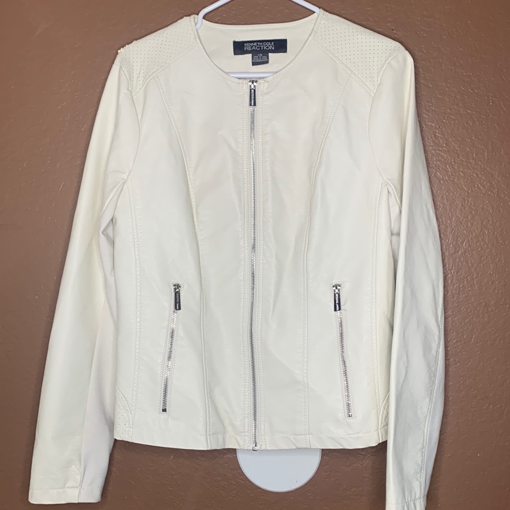 KENNETH Cole reaction leather zip up